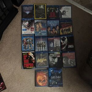 Blu-ray and dvd’s.